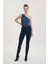 Janie Yüksek Bel Koyu Mavi Cepsiz Jegging Jean Pantolon C 4520-044 1
