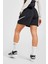 Sportswear Loose Fit Woven Shorts Black File Astarlı Ipli Bol Kesim Kadın Siyah Şort 2