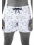 Erkek Havuz Deniz Desenli Şort 023 Beyaz 3