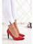 Gowa Kırmızı Rugan Klasik Stiletto 3