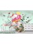 Çiçekler Kelebekler Desen Unicorn Çocuk Odası Duvar Kağıdı 1