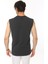 Erkek Koyu Antrasit Tank Sıfır Kol Pamuk T-Shirt 5