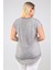 Etek Ucu Şifon Yağ Yıkamalı Tshirt-Acık Gri 5