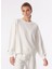 Bisiklet Yaka Bej Kadın Sweatshırt DT10746 4