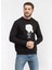 Bisiklet Yaka Siyah Erkek Sweatshırt 705071500951 2