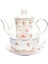 Avrupa Tarzı Gül Çiçek Çaydanlık Seti Phnom Penh Kupası ve Tabağı Mutfak Ev Kahve Kupa Seramik Overglaze | Çaydanlıklar (Çaydanlık Teacup) (Yurt Dışından) 1