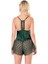 Beruflic Koyu Yeşil Saten Babydoll Şort Takımı 3