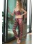 Zikzak Desenli Büstiyerli Pijama Takımı 4178 5