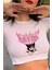 Harajuku Fashion Anime Kuromi Sanrio Beyaz Crop T-Shirt 1