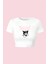 Harajuku Fashion Anime Kuromi Sanrio Beyaz Crop T-Shirt 2