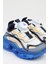 ® Ithal Beyaz Mavi Çocuk Bağcık Mekanizmalı Spor Ayakkabı BNI-10017 2