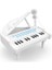 Oyuncak 24 Tuşlu Mp3 Çalar Özellikli Mikrofonlu Mini Piyano-Beyaz 1