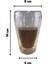 Yeni Stil Çift Cidarlı Uzun 400 ml Nescafe,Latte,Kahve, Meşrubat Bardak 3 Adet-2258 2