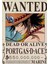 Poster City One Piece Portgas D. Ace Bounty Wanted Posteri - Çerçevesiz Parlak Fotoğraf Kağıdı 2