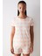 Peach Gingham Şortlu Pijama Takımı 1