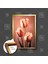 Pembe Lale Pink Tulip Çiçek Doğa Dekoratif Çerçeveli Dikey Kanvas Tablo 1