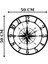 Alpha Metal Design Pusula Temalı Duvar Saati - 50X50 Cm Metal Duvar Saati - Siyah Duvar Saati AMD3110 6