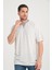 Zarf Yaka Detaylı Çizgili Oversize T-Shirt - Mint Yesili 1