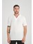 Premium V Yaka Oversize Fitilli T-Shirt - Beyaz 1