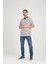 Zarf Yaka Detaylı Çizgili Oversize T-Shirt - Siyah 4