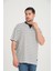 Zarf Yaka Detaylı Çizgili Oversize T-Shirt - Siyah 5