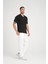 Premium V Yaka Oversize Fitilli T-Shirt - Siyah 3