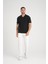 Premium V Yaka Oversize Fitilli T-Shirt - Siyah 4