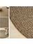 Siyah Kırçıllı Jüt Halı Kilim 120 cm çap 2