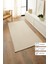 Yıkanabilir Jüt Görünümlü Krem Renk Hasır Desenli Halı Kilim 80x150 cm 1