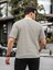 Bisiklet Yaka Tek Cepli Çizgili T-Shirt - Haki 3