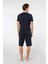 V Yaka T-Shirt ve Cepli Bermuda Şort Takım, %50 Pamuk %50 Modal 2
