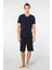 V Yaka T-Shirt ve Cepli Bermuda Şort Takım, %50 Pamuk %50 Modal 4