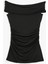 Mini Slip Elbise Kayık Yaka Drapeli Slim Fit Kolsuz 2