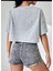 Kadın Crop Baskısız Düz Oversize Salaş T-Shirt 3