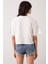 Kadın Crop Baskısız Düz Oversize Salaş T-Shirt 2