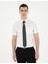 Erkek Beyaz Regular Fit Kısa Kollu Basic Gömlek 50286403-VR013 3