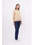 Betty Blouse Balıkçı Yaka Kısa Kollu Ince Basic Kadın Triko Bluz - Bej 5