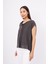 Magenta Blouse Düşük Kol Bluz - Antrasit Melanj 4