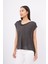 Magenta Blouse Düşük Kol Bluz - Antrasit Melanj 5