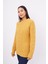 DENIZ CABLE PULLOVER Saç Örgülü Bisiklet Yaka Unisex Triko Kazak - Sarı 5