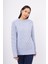 DENIZ CABLE PULLOVER Saç Örgülü Bisiklet Yaka Unisex Triko Kazak - Açık Mavi 5