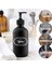 Huni Stili Siyah Pompa Sabunluk Tepsi Banyo Mutfak Doldurulabilir Şampuan Vücut Yıkama Saklama Kabı Boş Şişe 500 ml (Yurt Dışından) 5