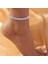 AK23Y0043-10 Lüks Rhinestone Zincir Gümüş Renk Kalp Halhal Kadınlar Için Zarif Hollow Kalp Ayak Bileği Bilezik Yalınayak Sandalet Ayak Takı (Yurt Dışından) 3