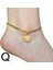 Q Anniyo 21 cm + 10 cm Genişletici Zincir A-Z Ilk Harf Halhal Kadınlar Için Moda Alfabe Takı Ayak Zinciri Kız # (Yurt Dışından) 1