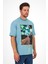 Erkek Bisiklet Yaka Hawaıı Baskılı T-shirt 7021 2
