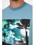 Erkek Bisiklet Yaka Hawaıı Baskılı T-shirt 7021 3