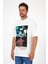 Erkek Bisiklet Yaka Hawaıı Baskılı T-shirt 7021 2