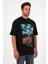 Erkek Bisiklet Yaka Hawaıı Baskılı T-shirt 7021 2