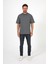 Erkek Bisiklet Yaka Baskılı T-Shirt 7024 5