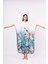 Sprıngfıeld Long Dress Çiçek Baskılı Kısa Kollu 125 cm Uzun Saten Kadın Elbise - Çok Renkli 4